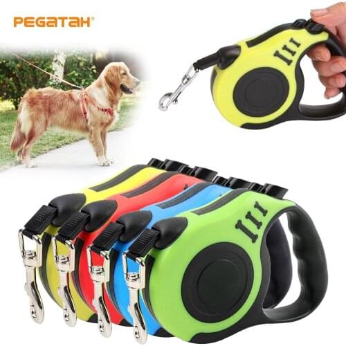 3m/5m Durable Leash Automatic Retractable Nylon Cat Lead Extension Puppy Walking Running Lead Roulette For Dogs