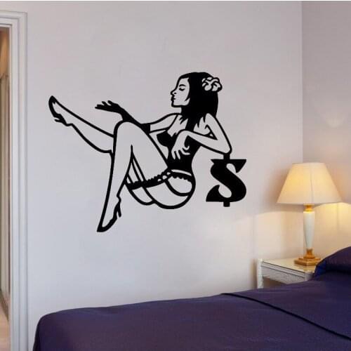 Sexy Girl Wall Decals Beautiful Women Wall Sticker For Teen Bedroom Removable Art Mural Home Decoration H035