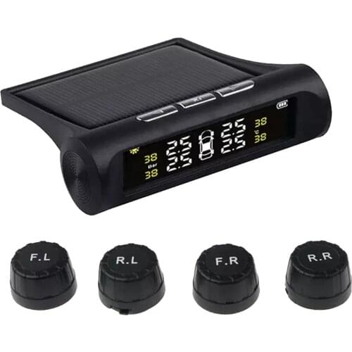 RV Car TPMS Tire Pressure Alarm Monitor System Solar Powered External Sensor