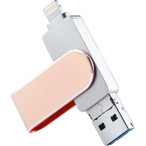 3 in 1 USB Flash Drive 8GB/16GB/32GB/64GB/128GB Photo Stick Pendrive for iPhone Flash Drive Usb Stick