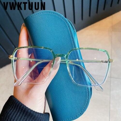VWKTUUN Blue Light Blocking Glasses Irregular Eyeglasses Women Optical Glasses Frames Anti Blue Light Square Myopia Glasses