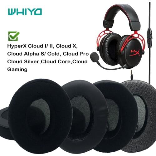 Whiyo Replacement EarPads for HyperX Cloud I/ II, Cloud Alpha S/ Gold, Cloud Silver,Cloud Pro,Cloud Core,Cloud X Headset