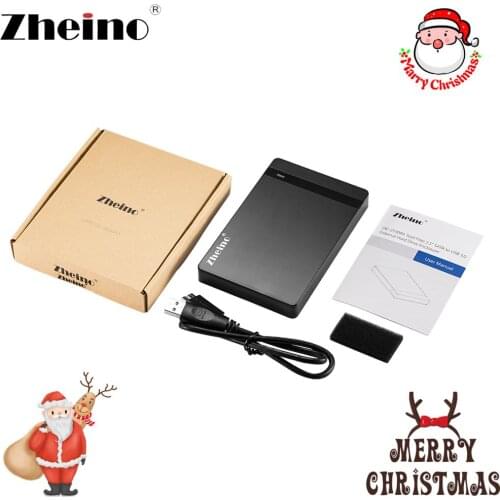 Zheino 2.5 Inch USB 3.0 HDD/SSD External Enclosure Case Box Type A-Micro B For 7mm 9.5mm Sata Hard Disk Drive Tool Free