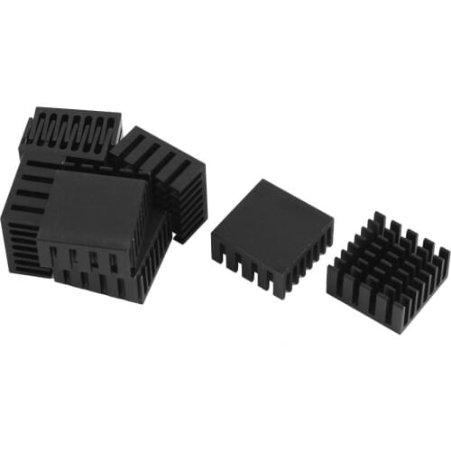 10 Pcs Black Aluminum Cooler Radiator Heat Sink Heatsink 20mm x 20mm x 10mm