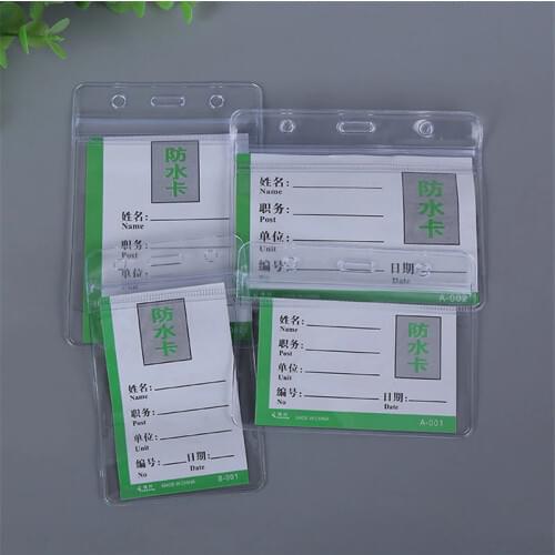 1000pcs/lot transparent pvc badge card holder wholesale cheapr permit card ID badge holder Lanyard Accessories