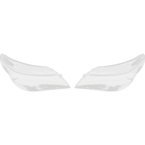 2x Car Headlight Lens Glass Lampcover Cover Lampshade Bright Shell Product for BMW E60 E61 2003-2010-Right & Left