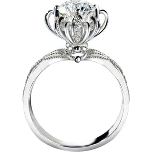 2018 New Fashion Classic Soild 925 Sterling silver wedding Ring CZ Zircon Jewelry party engagement brand Rings for women Gift