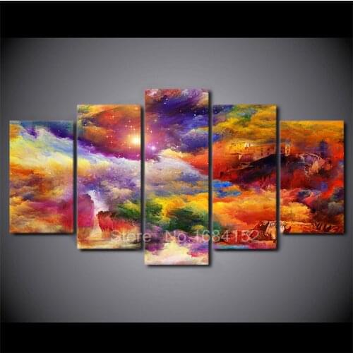 5pcs/set 5D Diamond Embroidery Abstract clouds Diy Diamond Mosaic Pictures For Living Room Icon Diamond Painting landscape A247