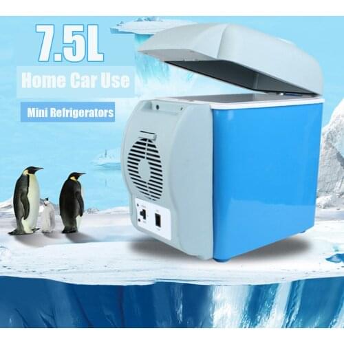 7.5L Mini Car Fridge Car Refrigerator Car Freezer Warmer Cooler Box Compact 12V Travel Refrigerator For Office Home