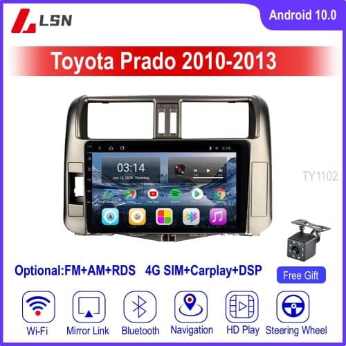 9" Android 10 For TOYOTA PRADO 2010,2011,2012,2013 Multimedia Video GPS Navigation Car Radio Player Auto Stereo Navi Automotive