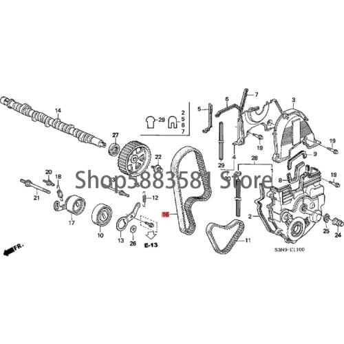 Car timing adjustment wheel air conditioning belt Hon daa cco rd timing belt tensioner compressor control belt