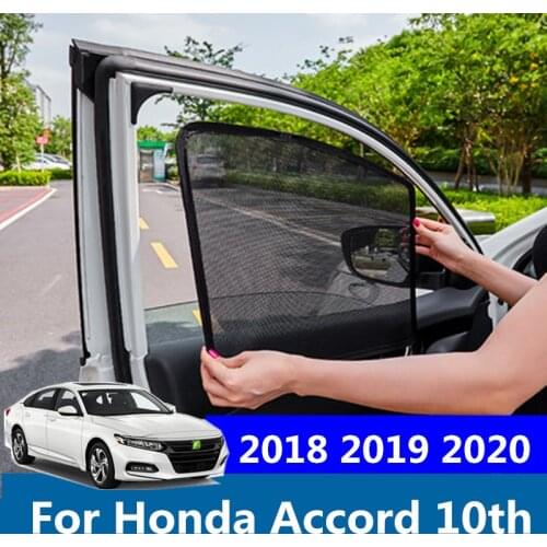Car Window Sun Shade Mesh Window Sunshade Foldable UV Protection Curtain For Honda Accord 2018 2019 2020 Accord 10th Accessories