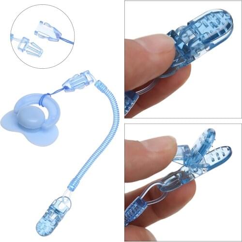 Baby Toddler Dummy Pacifier clip Spring Soother Nipple Clip Chain Holder Strap Baby Chew Toy Pacifier Chain
