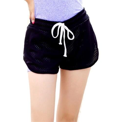 Purple with Black Mesh Shorts Yoga Running Fitness Women Workout Clothes Slim Fake Two Pieces of Sportswear Female Outwear