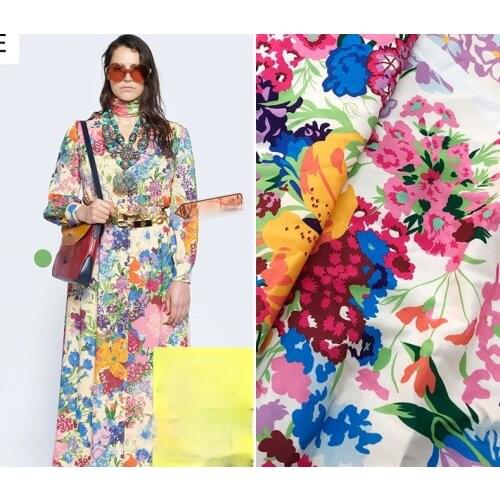 G Hot-selling Flower Cluster Printing Fashion Fabric Polyester Home Accessories Sewing Cloth High-end Textile Design Materials
