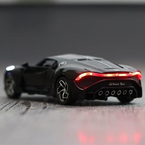 1:32 high simulation racing sports car black car alloy car model pull back car sound and light 5 open the door for children gift