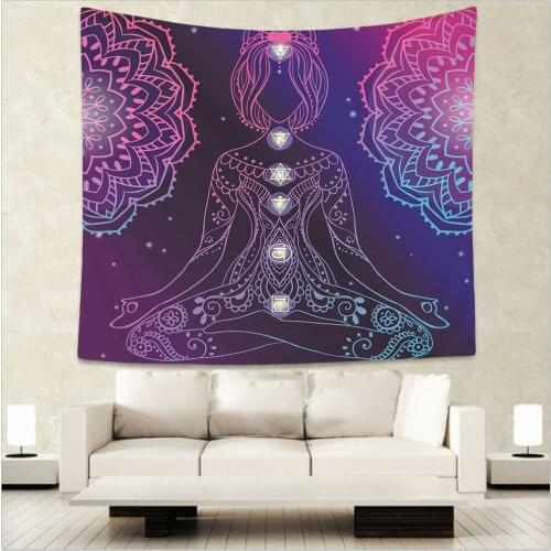 Quality Yoga mat Buddha style Indian tapestry hippie mandala wall hanging Bohemian bedspread dorm decor tapestry 130x150cm GA30