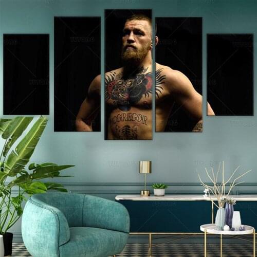 Canvas Painting Wall Art For Living Room Home Decor 5 Pieces Conor Mcgregor Pictures Frame HD Prints Boxing Motivational Poster