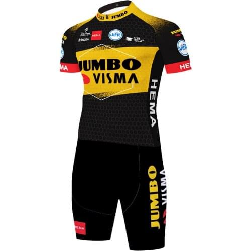 2021 JUMBO VISMA One Piece Skinsuit Equipo Maillot Equipación Ciclista Ropa Para Conjunto Ciclismo Masculino Uniforme Ciclismo