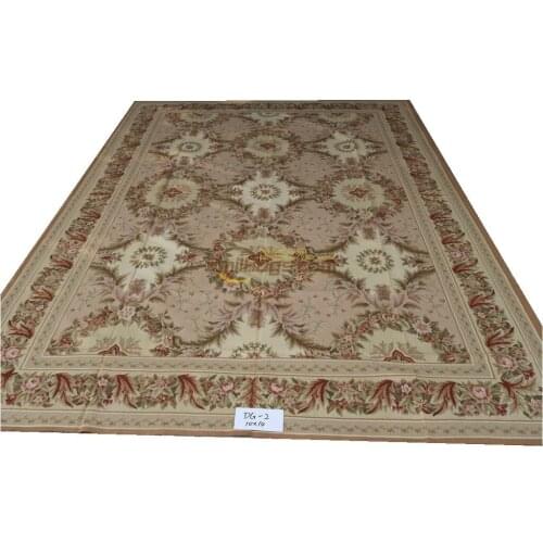 French Aubusson Carpet Hand Knitted Carpets Brown Fashionable runner Carpet Household Decoration Mat Rectangle Carpet