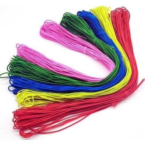 DoreenBeads 1mm Wide 25 M Long Colorful Elastic Bands Line Rope Jewelry Bracelets Beads Making Garment Tag DIY Craft Supply 1 PC