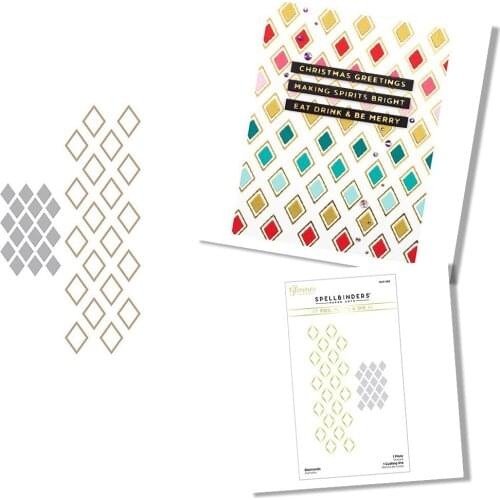 Metal Cutting Dies Christmas Hot Foil 2021 New Diamond Ling Scrapbook Diary Decoration Stencil Embossing Template DIY Greeting