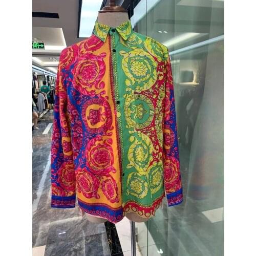 W1092 Fashion Mens Shirts 2021 Runway Luxury famous Brand European Design party style Mens Clothing