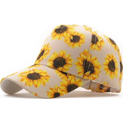 New Hat Sunflower Baseball Cap Female Street Trend Hip-hop Cap Male Summer Outdoor Wild Hat SA789