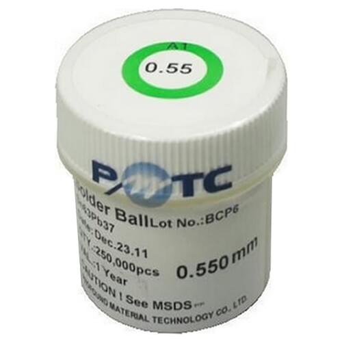 PMTC 250K BGA Solder Ball 0.2 0.25 0.3 0.35 0.4 0.45 0.5 0.55 0.6 0.65 0.76mm Leaded BGA Reballing Ball for IC Chip Rework