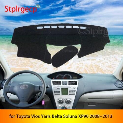 For Toyota Vios Yaris Belta Soluna XP90 2008~2013 Anti-Slip Mat Dashboard Cover Pad Sunshade Dashmat Car Accessories 2012 2011