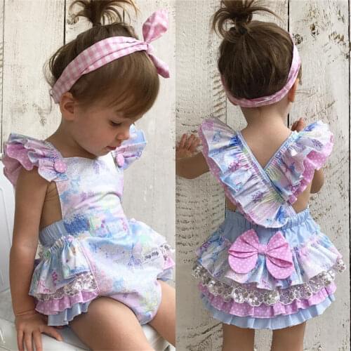 PUDCOCO Floral Newborn Infant Baby Girl Romper Jumpsuit Playsuit Outfits Sunsuit 0-3Y