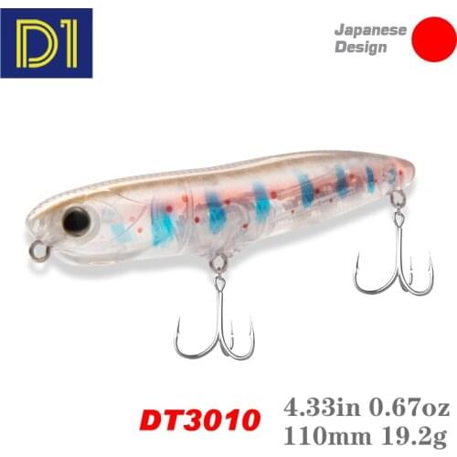 D1 Pencil Fishing with Water Walker Bantam Loud Knocker Crank Bait 110mm 19.2g Floating Action Lake River Fishing Wobblers Carp