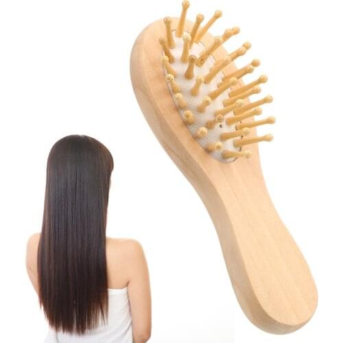 Salon Styling Brush Anti-Hair Loss Wood Comb Scalp Hair Care Healthy Healthy Paddle Cushion Massage Bamboo Brush