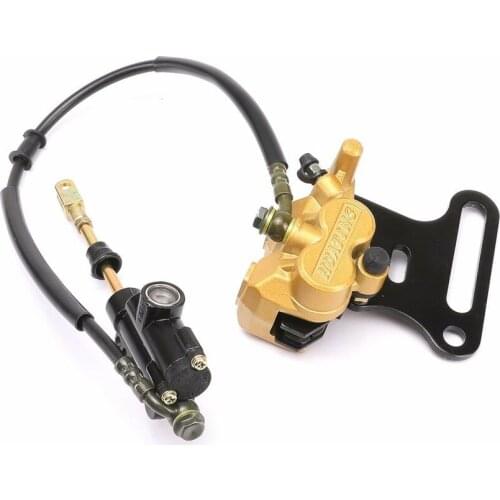 12mm Rear Hydraulic Disc Brake Caliper Master Cylinder with 180 Bracket for Moped Scooter Motorcycle Dirt Bikes Pit Bike