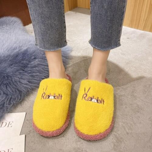 Women Cartoon Indoor Slippers Winter Slipper for Women Fluffy Fur Slipper Warm Soft Comfortable Plush Slipper Female Footwear