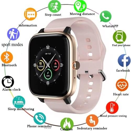 Smart Watch Women Real-time Weather Forecast Activity Tracker Heart Rate Monitor Sports Ladies Smart Watch Men For Android IOS