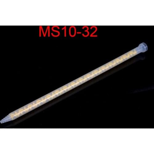10pcs AB Glue Static Mouth MS10-32 Mixing Nozzles Tube Resin Glue Adhesive Mixing Tube for Caulking Guns AB Glue Gun