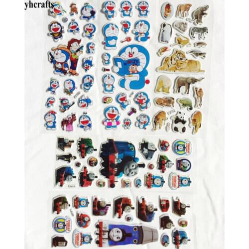 100sheets(1840PCS stickers) /LOT. cat train animal pvc sponge sticker Scrapbooking kit Wall fridge stickers Decorative Wholesale