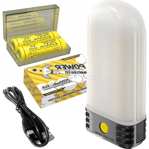 2021 NITECORE LR60 9x High CRI LED Outdoor Lamp Camping Lantern Power Bank Battery Charger with 2x IMR18650 Rechargeable Battery