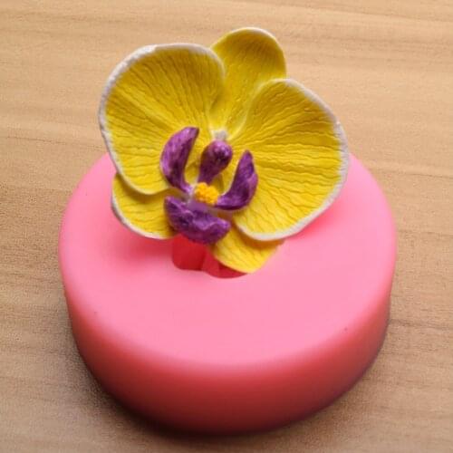 Flower Silicone Mold Orchid Cupcake Topper Fondant Moulds Cake Decorating Tools Chocolate Gumpaste s Candy Polymer Clay