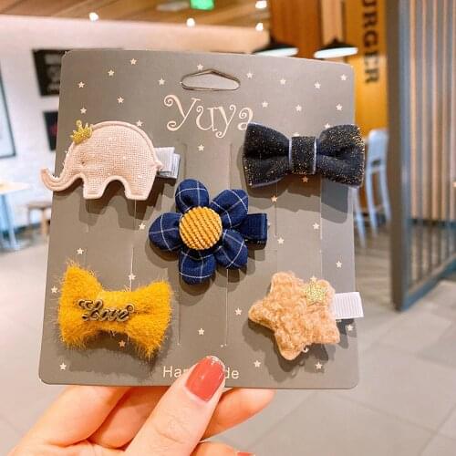 5pcs Children Princess Crown Hair Accessories Korean Style Baby Hairpin Set Girl Hair Clips
