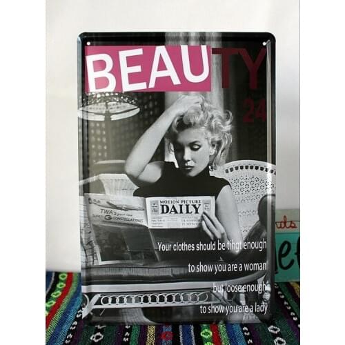 50pcs/lot Metal Sign shabby chic Vintage Tin poster Movie Stars iron Paintings Bar Home Wall Decoration 20*30 CM A-12 Free shipp