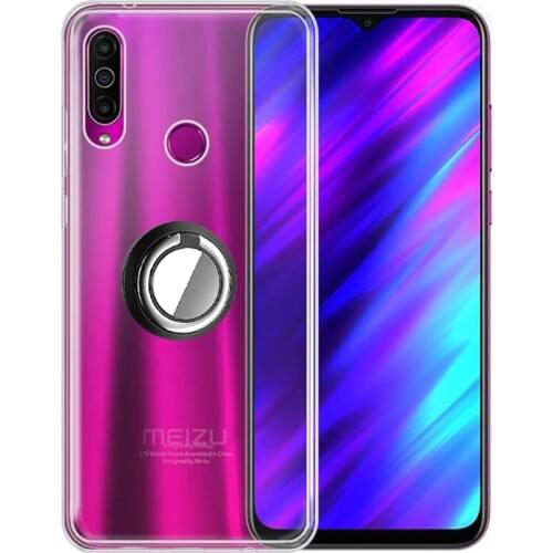 Case For Meizu M10 6.5" Cover Magnetic Car Finger Ring Holder Soft TPU Shockproof Case For Meizu M10 M918h Coque