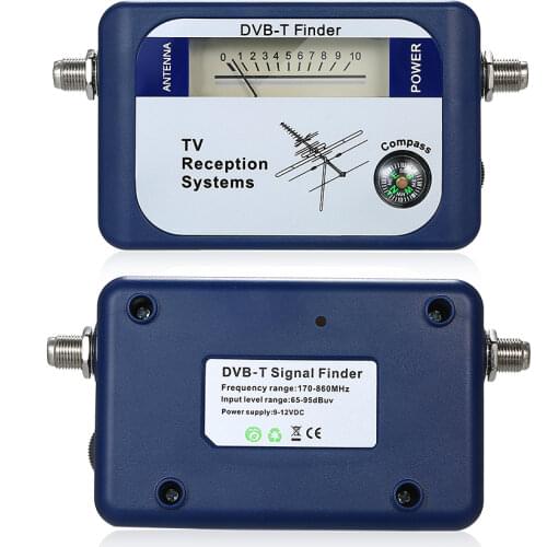 DVB-T TV Digital Aerial Terrestrial Signal Meter Antenna Finder Pointer TV Satellite Receiver With Compass TV Reception Systems