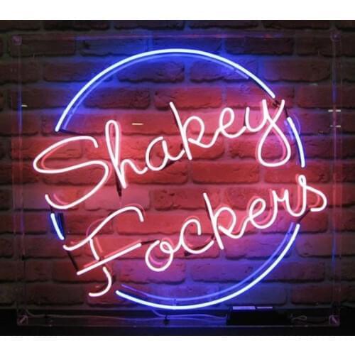 Decorative Light Shakey Fockers Real glass neon Lamps Room Beer Bar light Decor Enseigne Lumineuse Decorate Handmade glass Tube