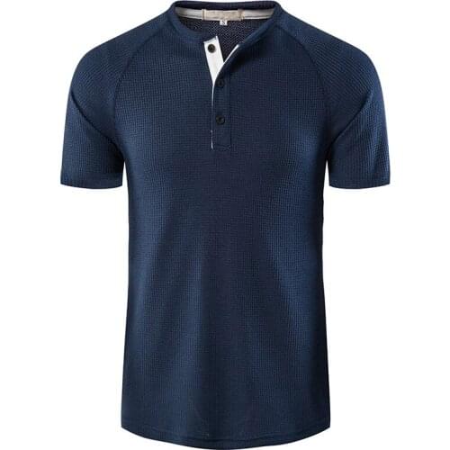 Men Shirt Short Sleeve Solid Color T-Shirts Summer Daily Streetwear New Casual Loose Men Tops Tees Male Clothing US Size