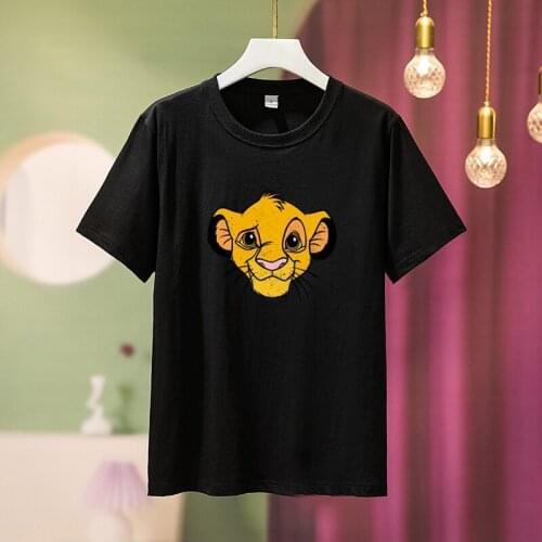 Summer Harajuku Cartoon Lion Print T Shirt Men Comfortable Novelty All-Match Funny Streetwear Hip Hop Casual Unisex Cotton Top