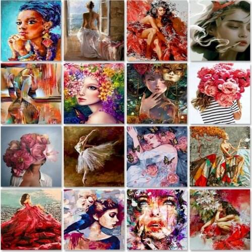 GATYZTORY Oil Painting By Numbers Girl Cartoon Unique Gift For Children Painting By Numbers Portrait Canvas Painting Wall Art De