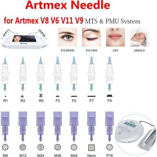 Artmex Tatoo machine cartridge needle PMU and MTS system premium tattoo needle for permanent makeup V11 V9 V8 V6 V3 machine