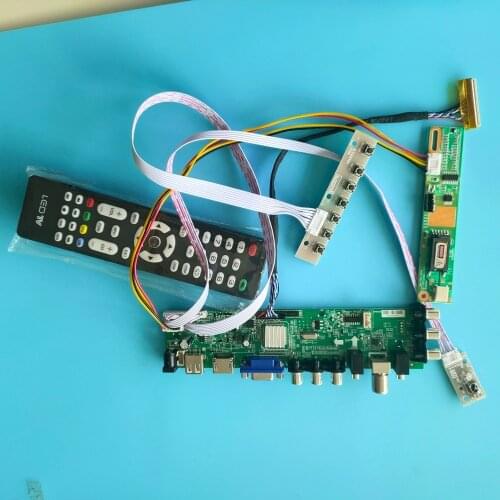Kit For LQ154K1LB1B Digital HDMI 30pin DVB-C DVB-T Panel remote Controller board TV VGA USB AV 1280X800 1 CCFL LCD 15.4"